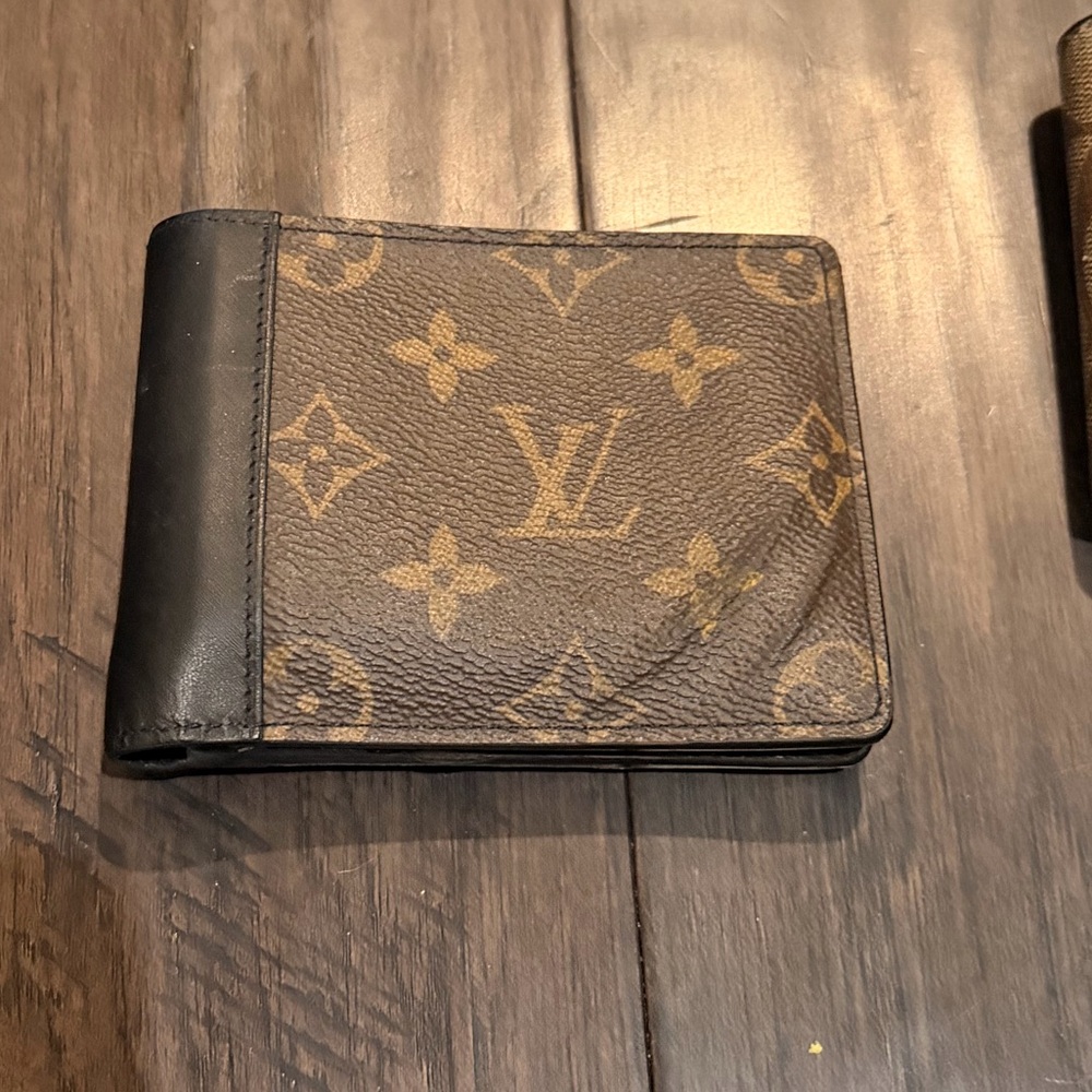 Louis Vuitton Black and Brown Monogram Wallet